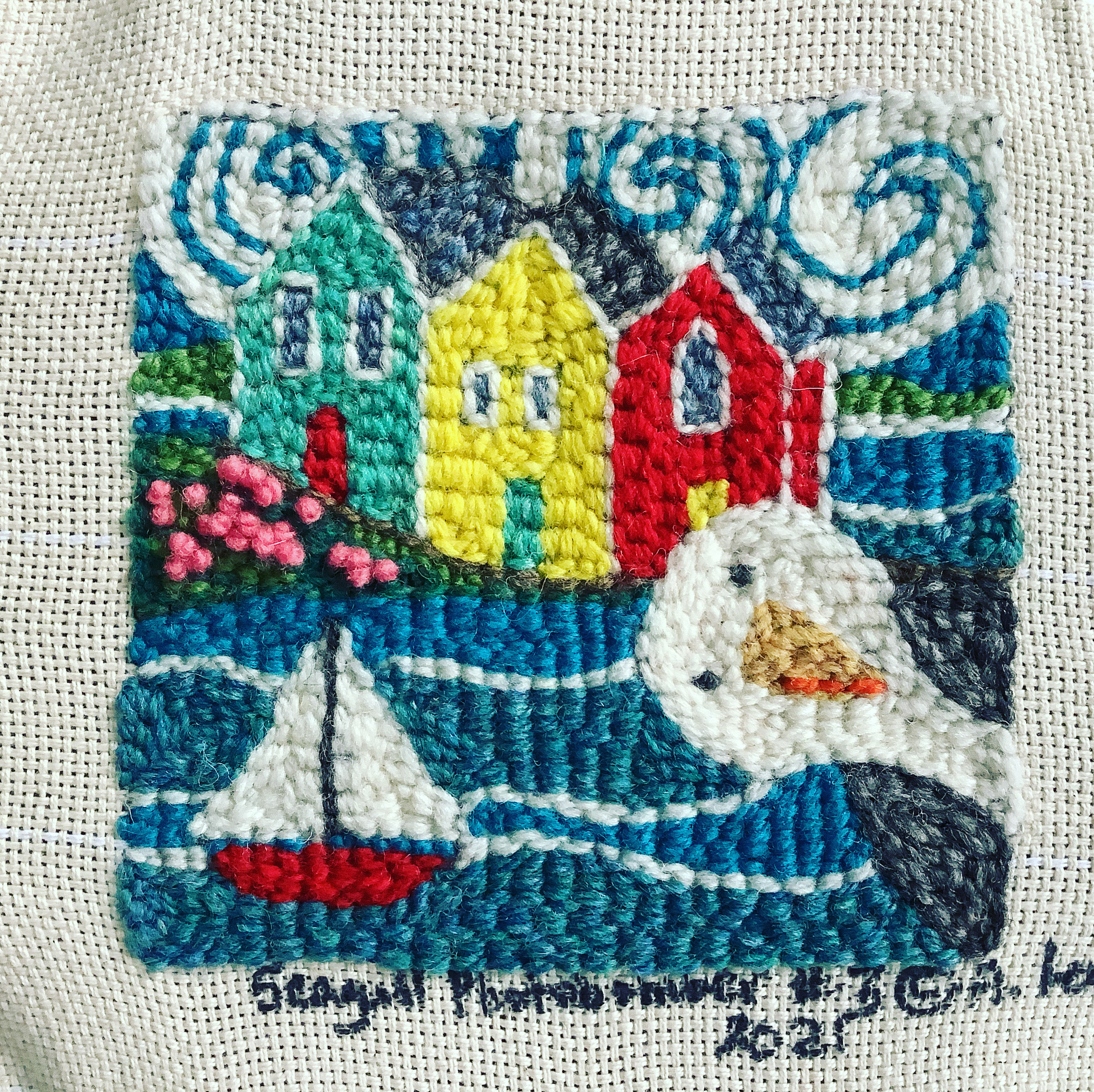 East Coast Punch Needle Art by Annette Lewis - Gulliver by the Sea