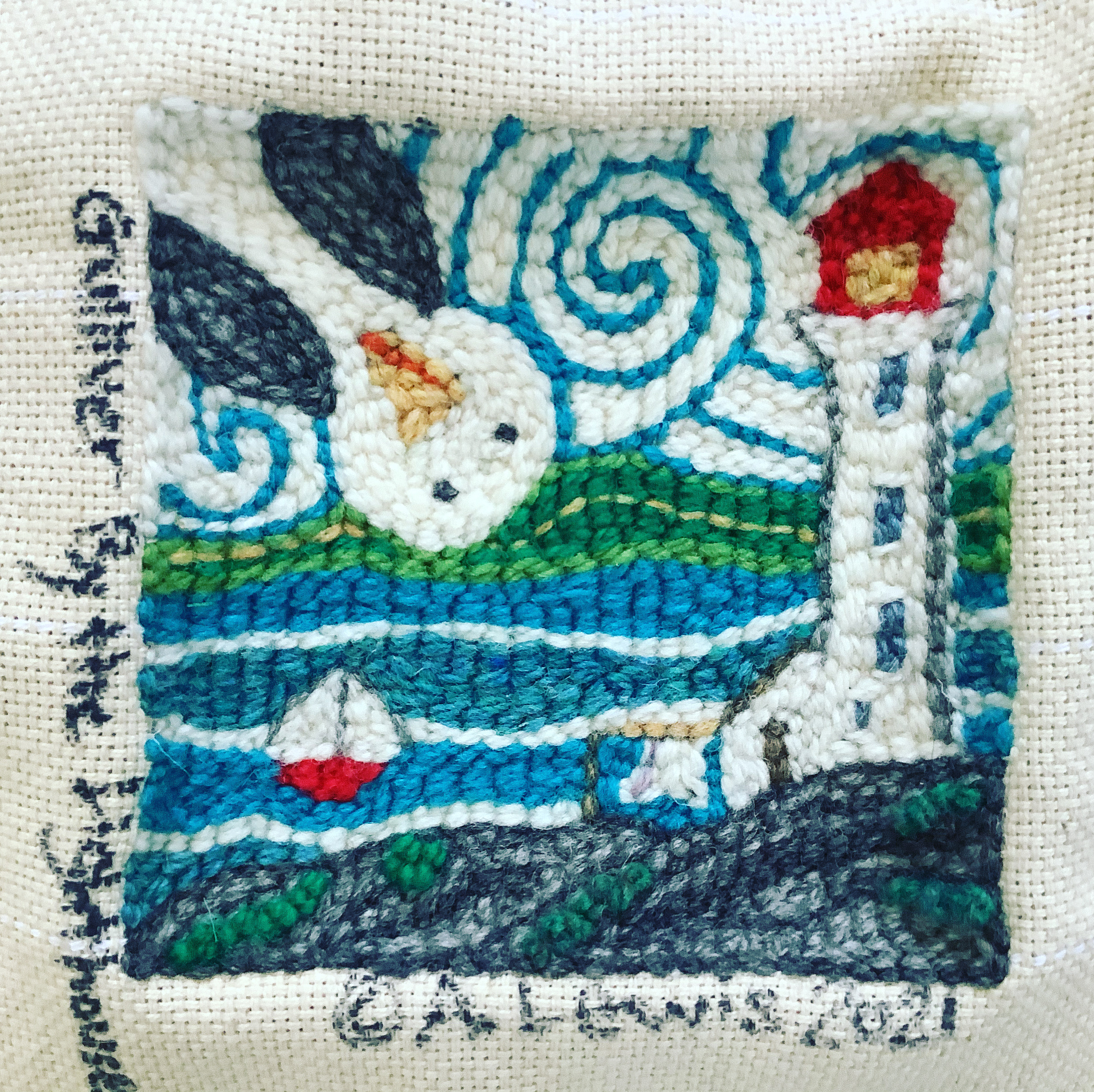 East Coast Punch Needle Art by Annette Lewis - Gulliver by the Sea
